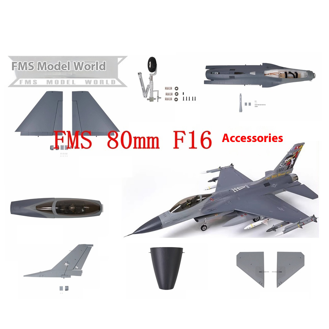 Model Kit F16 - Fms 80mm F16 Aircraft Complete Set