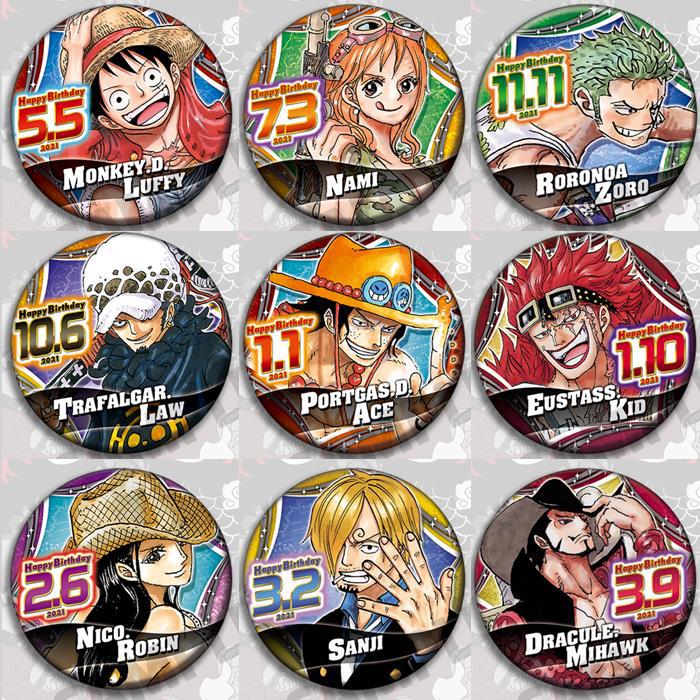 Model Kit One Piece Bandai - One Piece Anime Badge Pin Set