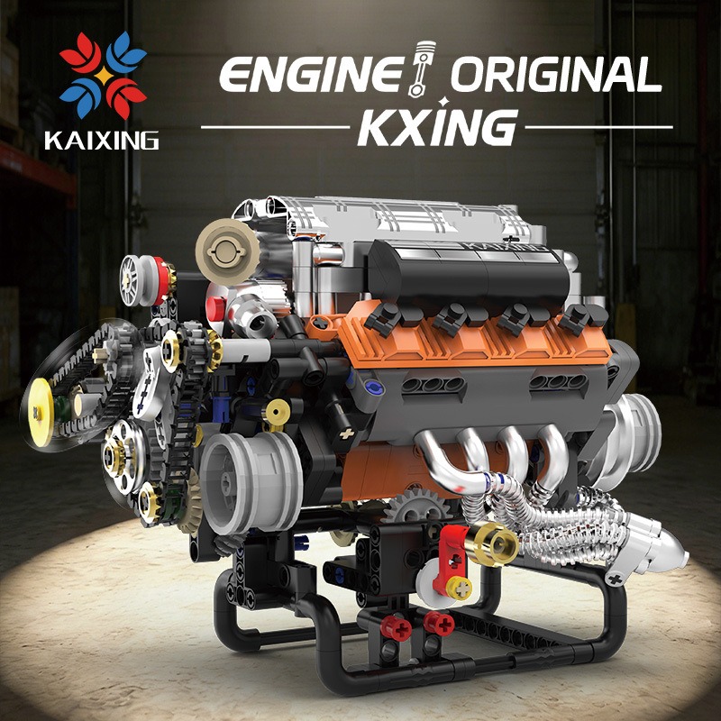K96215 767PCS V8 Engine Model  - Model Kit Engine V8 ulasan dan harga