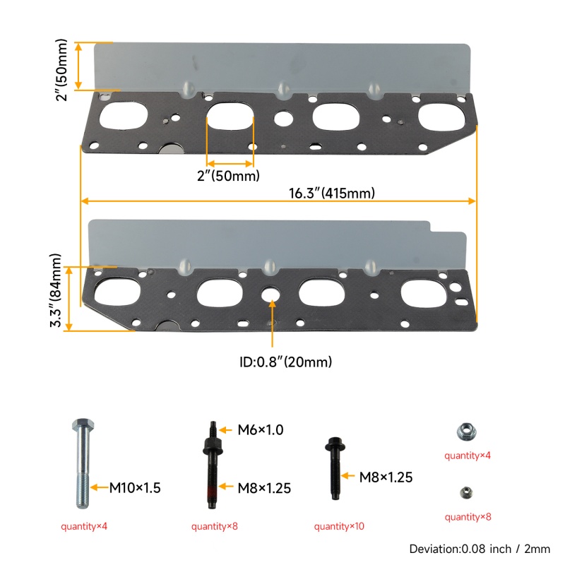 57073 Exhaust Manifold Hardwar - Model Kit Engine V8 ulasan dan harga