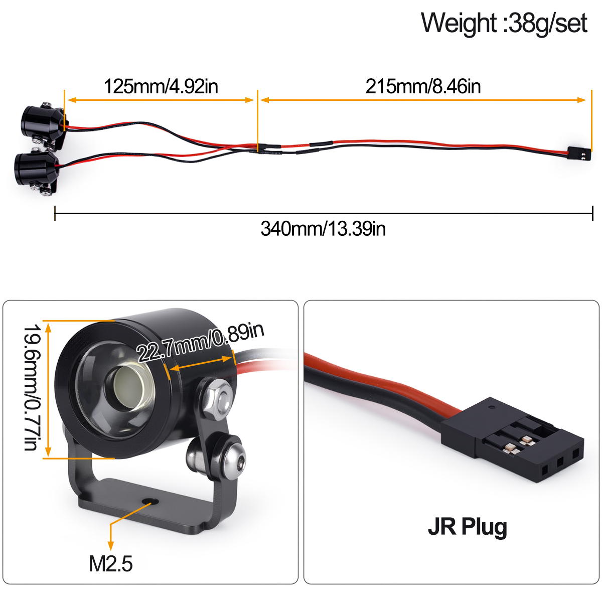 RC Car LED Light Headlight Spo - Model Kit Led ulasan dan harga
