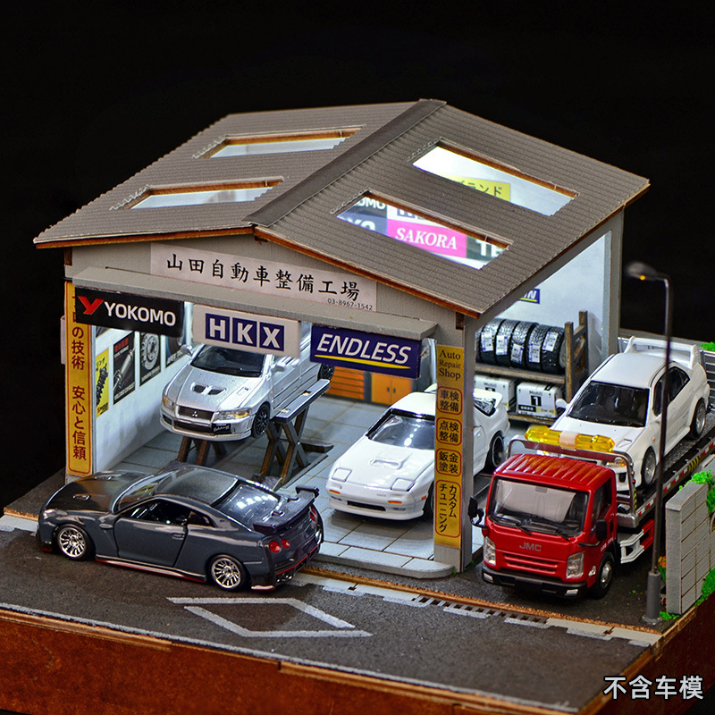 1:64 Scale DIY Auto Repair Sho - Model Kit Led ulasan dan harga