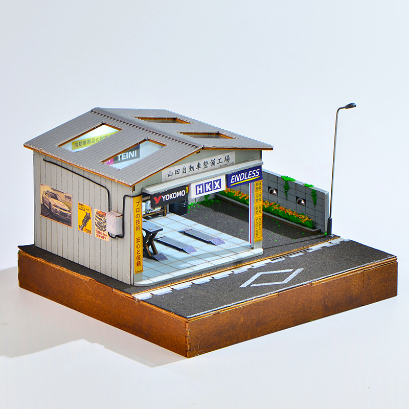 1:64 Scale DIY Auto Repair Sho - Model Kit Led ulasan dan harga