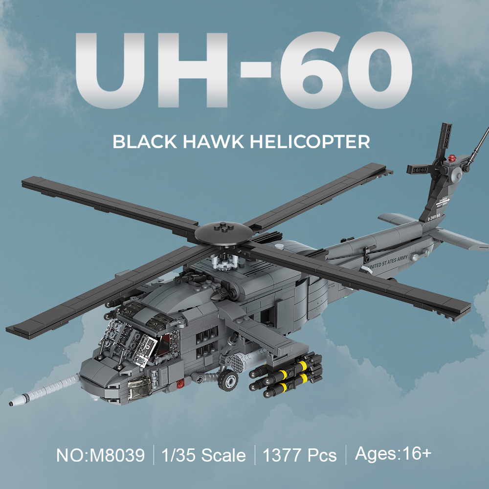 MISINI M8039 1:35 UH-60 Black  - Model Kit Helicopter ulasan dan harga