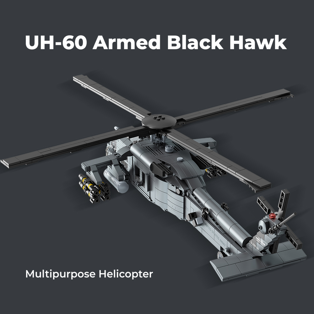 MISINI M8039 1:35 UH-60 Black  - Model Kit Helicopter ulasan dan harga
