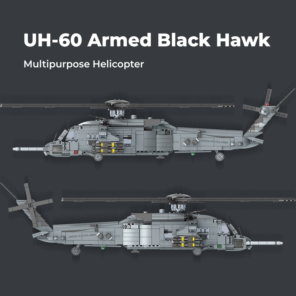 MISINI M8039 1:35 UH-60 Black  - Model Kit Helicopter ulasan dan harga