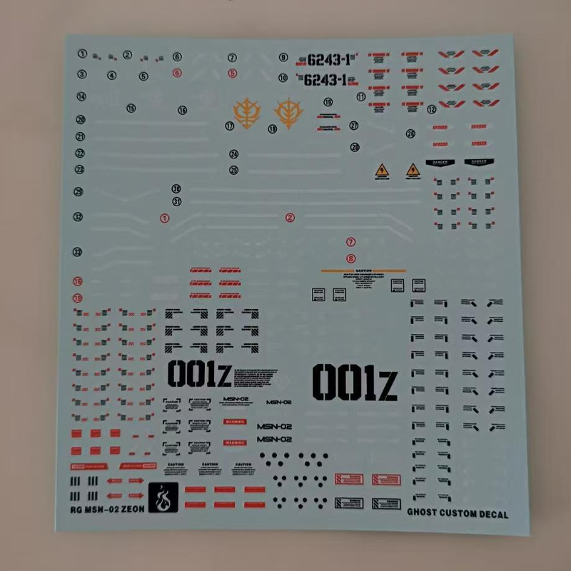 Model Decals for RG 1/144 MSN- - Model Kit Water Decal ulasan dan harga