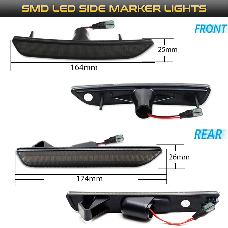 2pcs Car Front Rear Bumper Sid - Model Kit Led ulasan dan harga