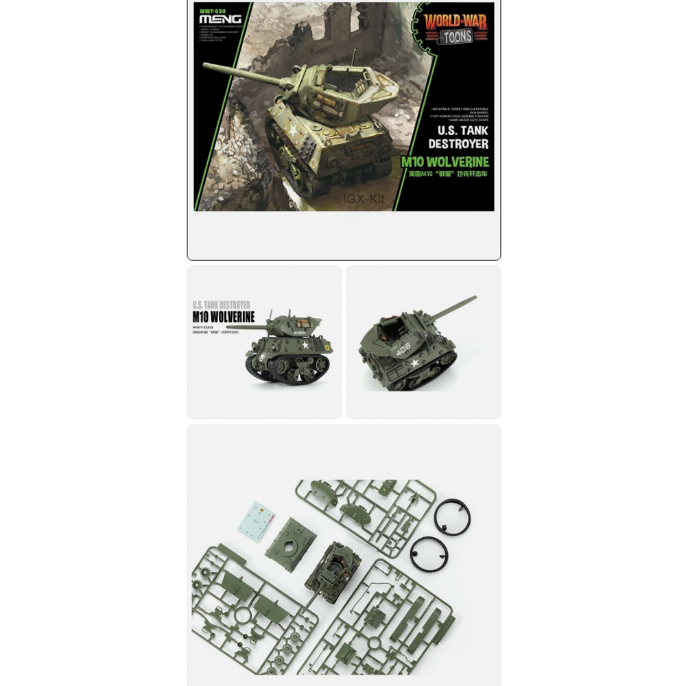 Q Edition Meng  WWT020 US Tank - Model Kit Wolverine ulasan dan harga