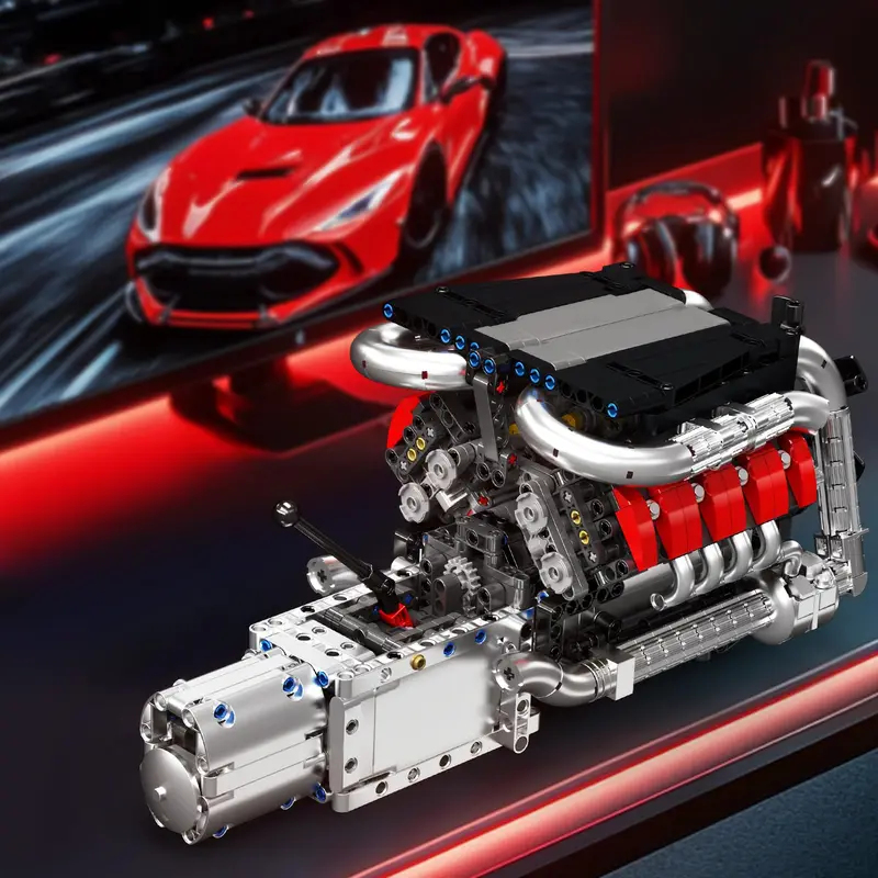 Mould King 10203 1169Pcs Super - Model Kit Engine V8 ulasan dan harga