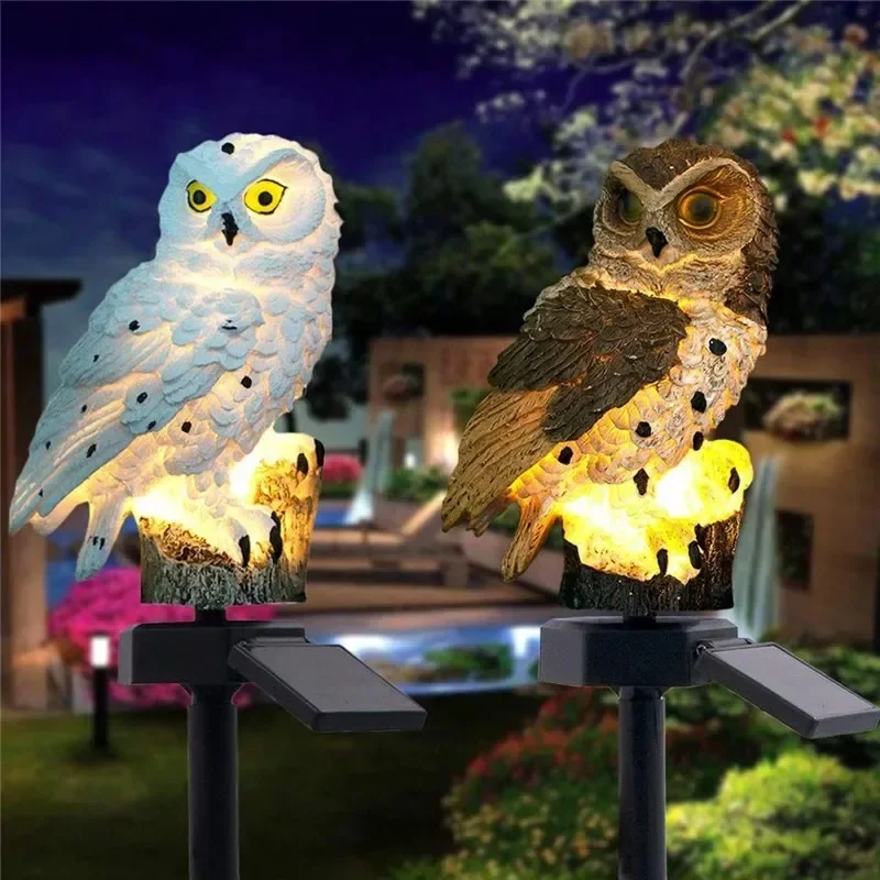 Solar Owl Statue Garden Light  - Model Kit Led ulasan dan harga