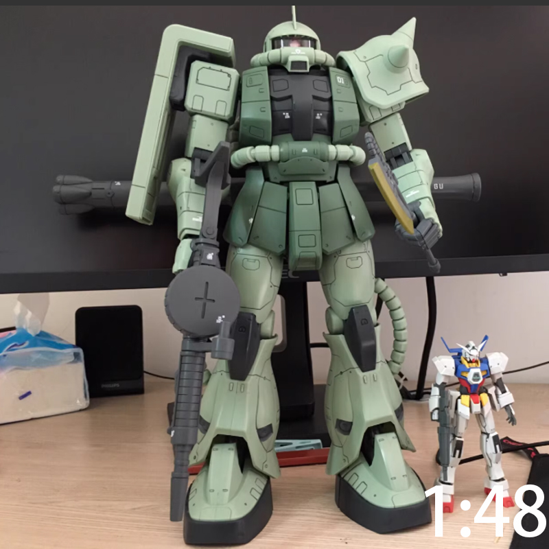 Hot 1/48 MEGA Zaku II Assembly - Model Kit Water Decal ulasan dan harga