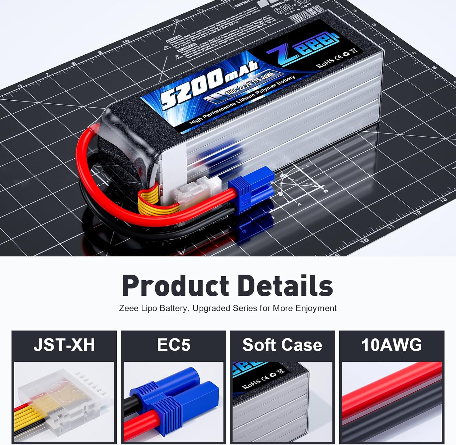 Zeee 6S 5200mAh Lipo Battery 2 - Model Kit Helicopter ulasan dan harga